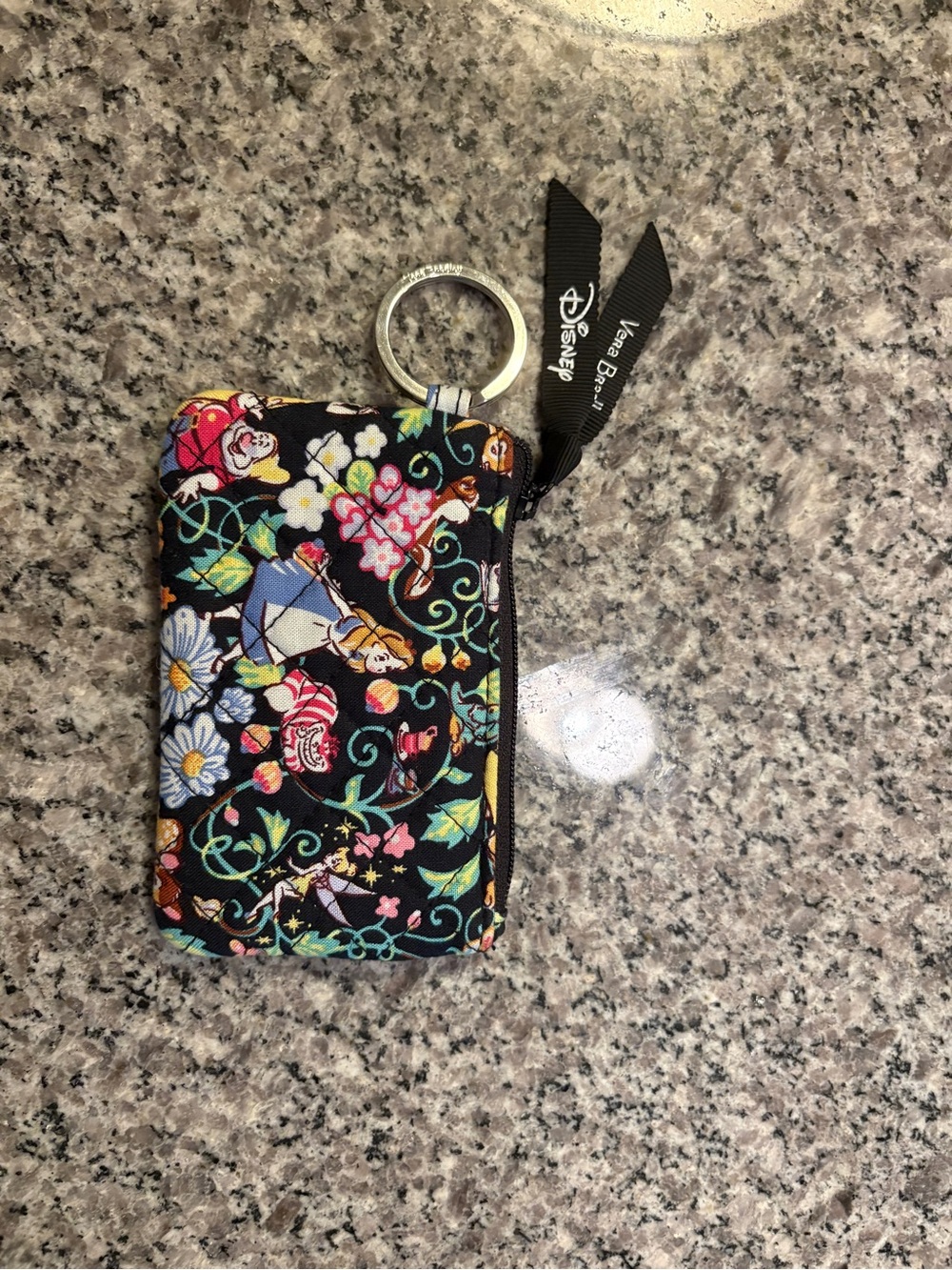 Vera Bradley Disney Classics Swirl Zip ID Case Keyring